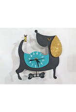 Trade roots Woof Dog Clock, Black, Columbia
