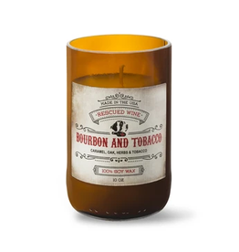 Trade roots Rescued Wine Soy Candle, Bourbon and Tobacco