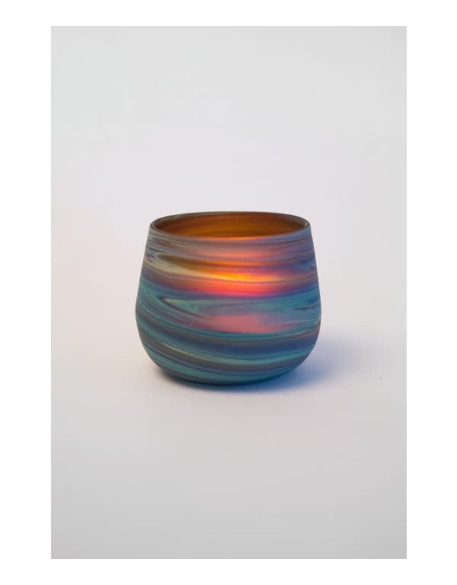 Trade roots Phoenician Glass Candle Holder, West Bank