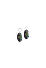 Trade roots Resin Earrings, Making Waves, Sterling Hooks, Peru