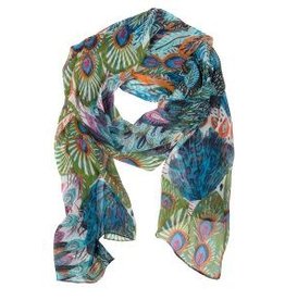 Trade roots Peacock Pattern Scarf, India