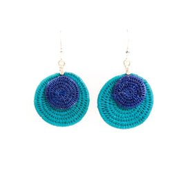 Large 2 Disk Eclipsing Earrings, Swaziland