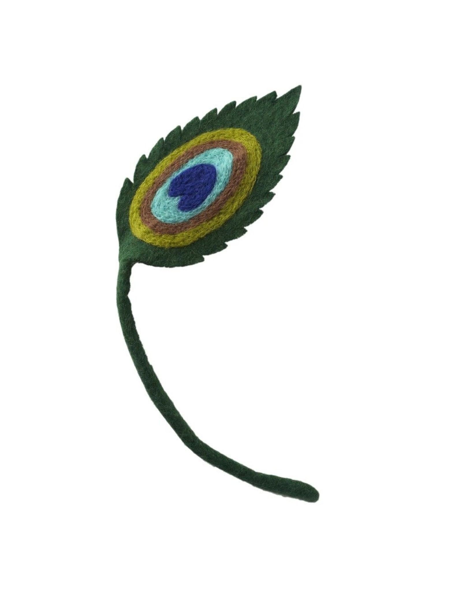 Trade roots Felt Peacock Leaf, Forest Green, Nepal