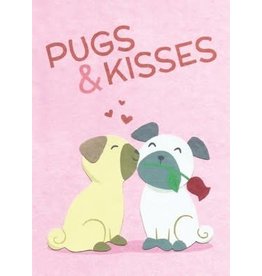 Pugs and Kisses Love Greeting Card, Rwanda