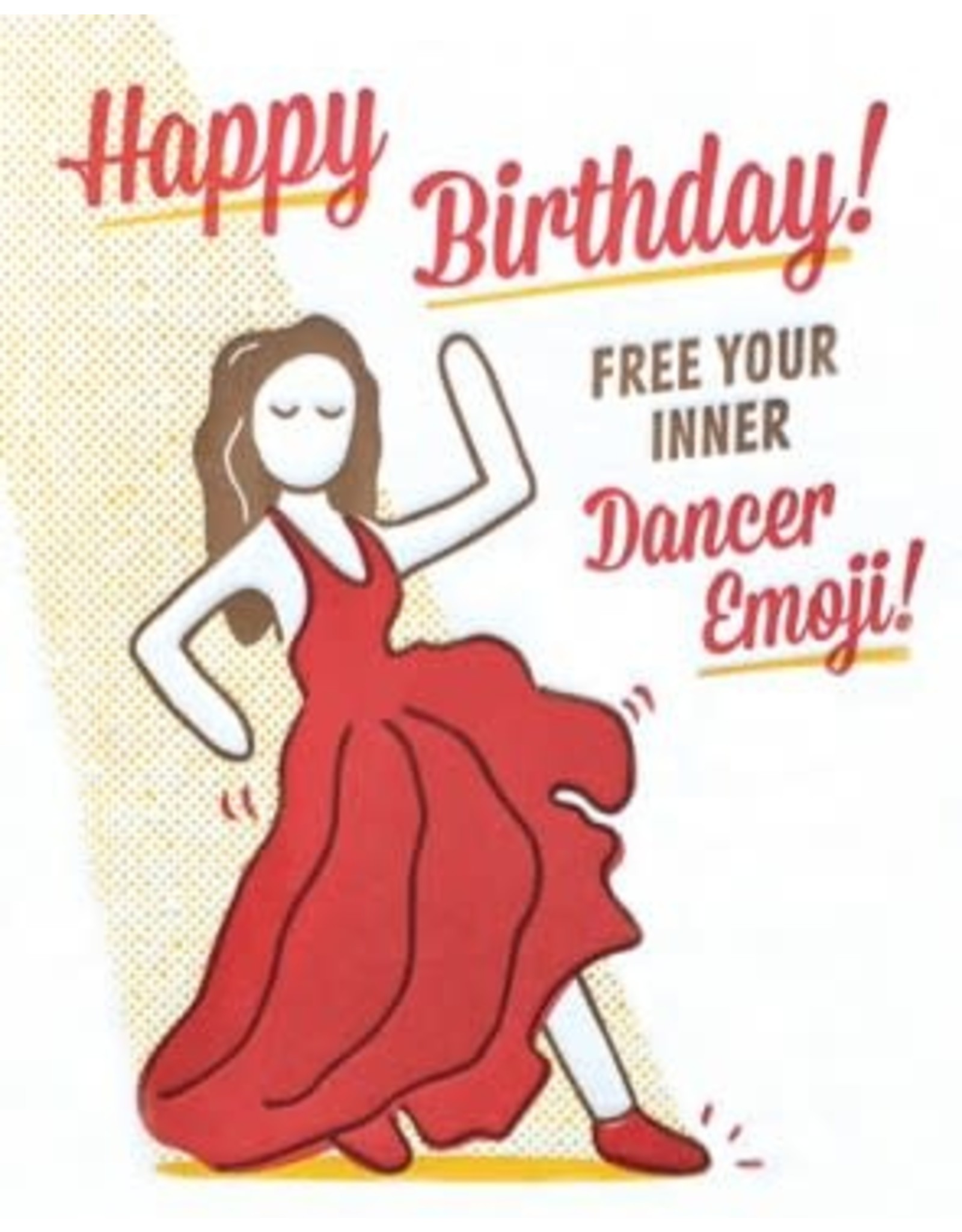 Dancer Emoji Birthday Greeting Card