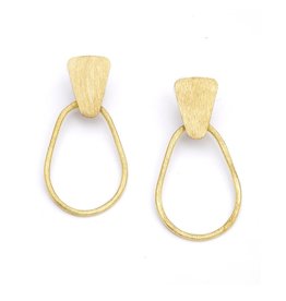 Trade roots Kaia Gold Hoop Stud Earrings, India