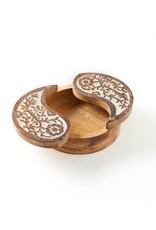 Trade roots Antique Finish Pivot Box  Yin Yang, India