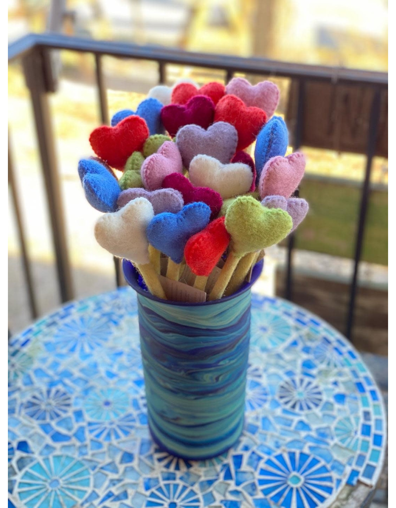 Wool Felt Valentine Hearts