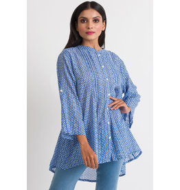 Trade roots Amisha  Cotton Tunic, O/S, Blue, India
