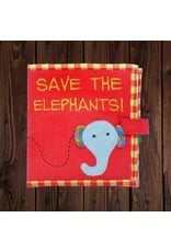 Trade roots Save the Elephants Fabric Book, Sri Lanka
