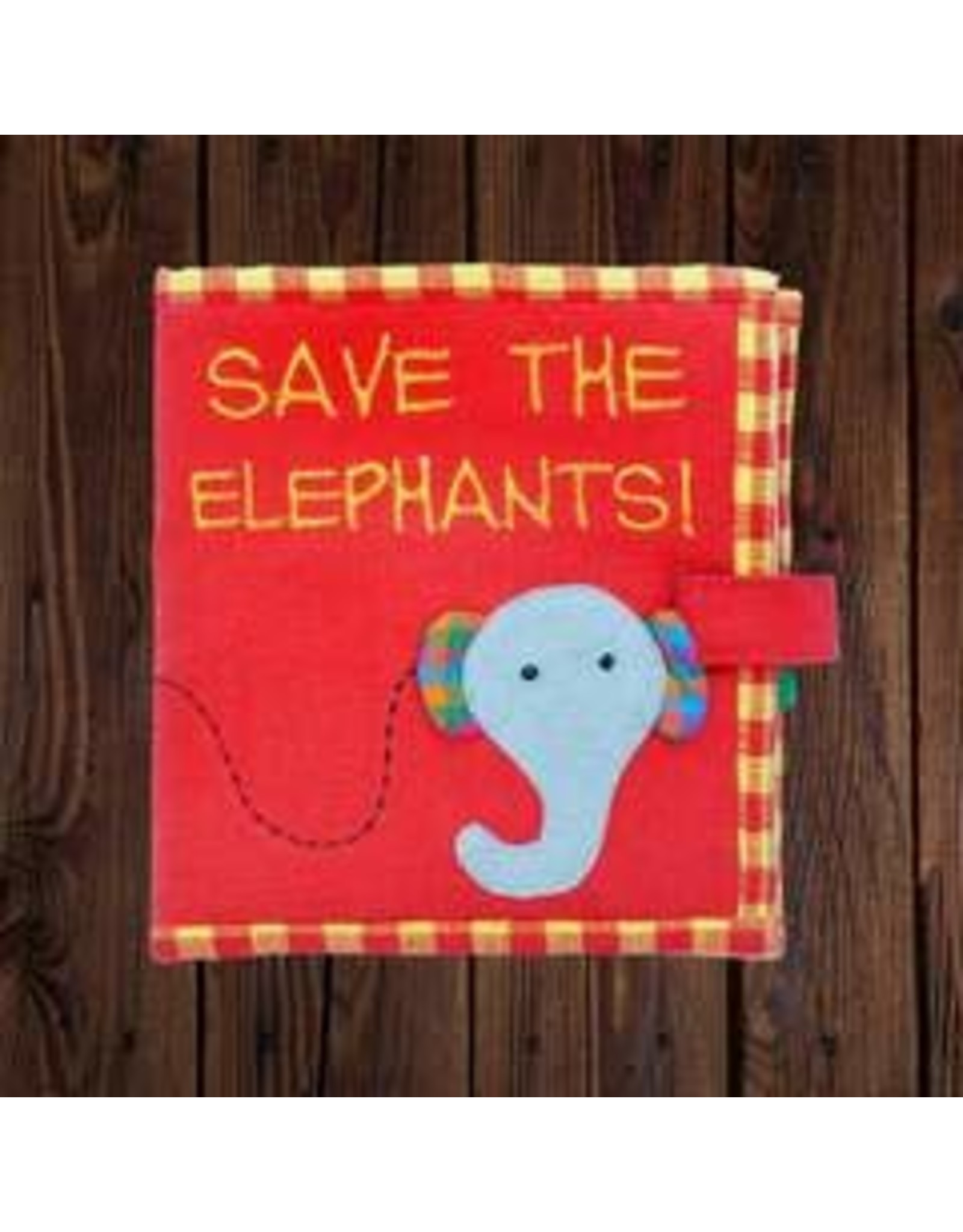 Trade roots Save the Elephants Fabric Book, Sri Lanka