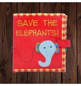 Trade roots Save the Elephants Fabric Book, Sri Lanka