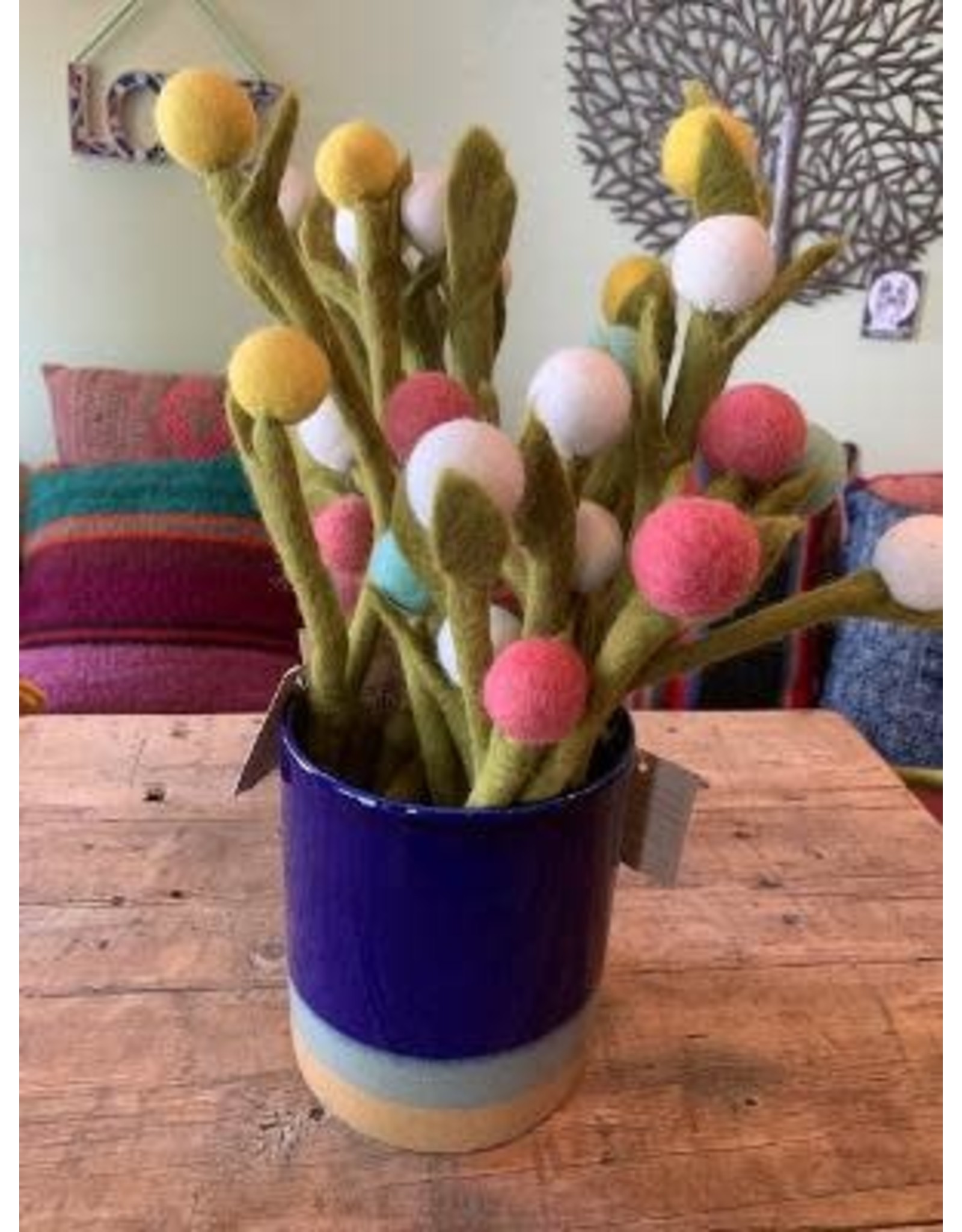 Nepal, Felt Billy Buttons Trade Roots