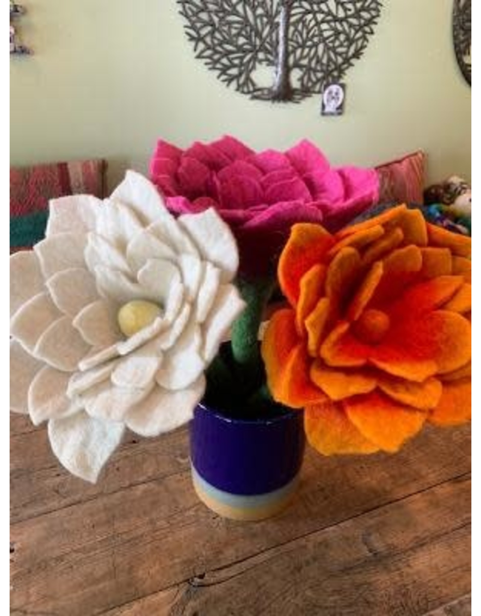 Felt Lotus Flower, Nepal Trade Roots