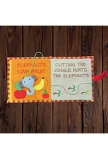 Trade roots Save the Elephants Fabric Book, Sri Lanka