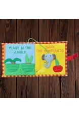 Trade roots Save the Elephants Fabric Book, Sri Lanka