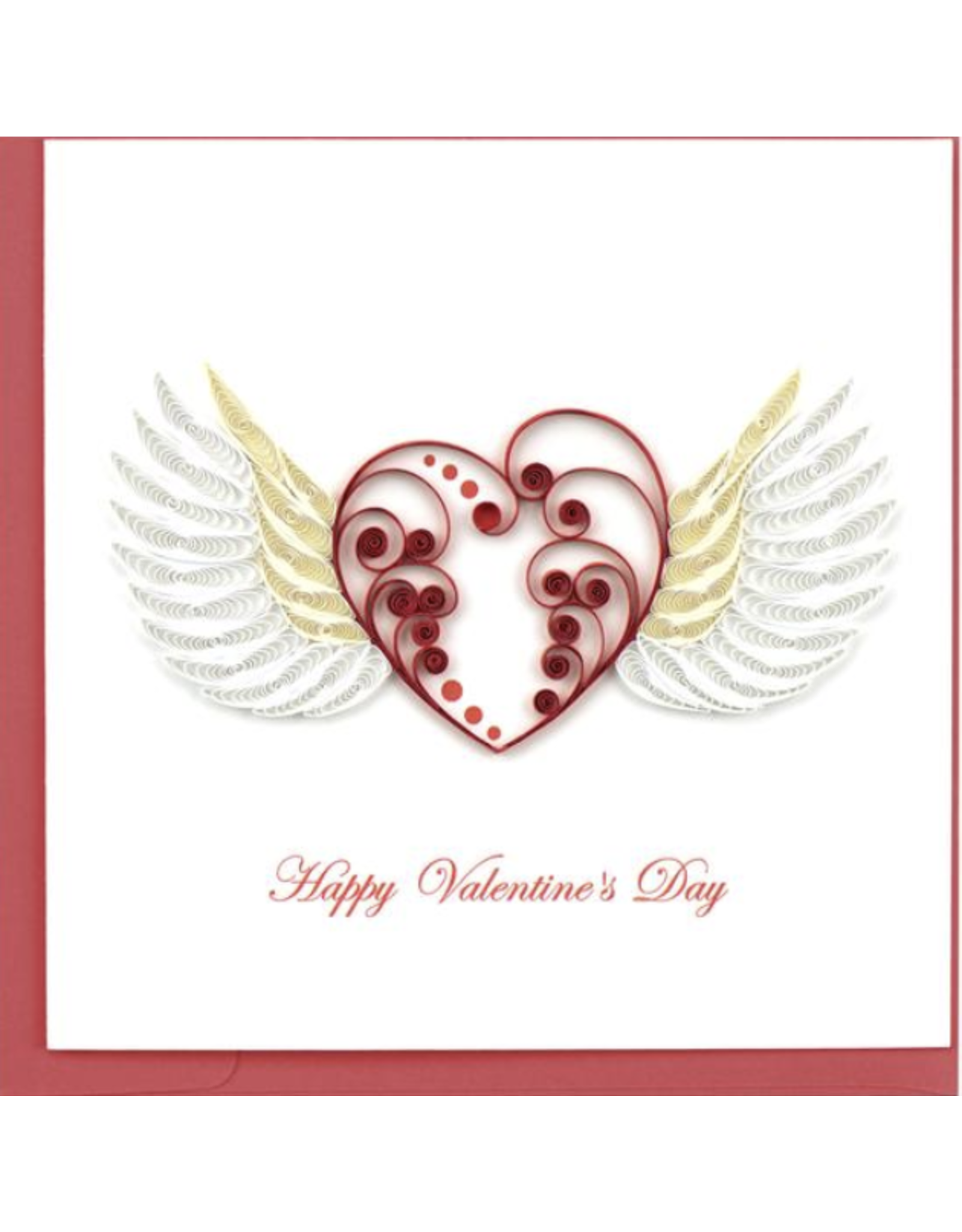 Heart With Wings Quilling Card Trade Roots