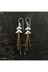 Trade roots HillTribe Sterling Two Toned Ballerina Earrings, Thailand