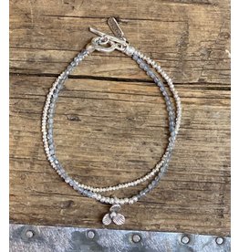 Trade roots Karen Hill Tribe Sterling, Flower Child Bracelet
