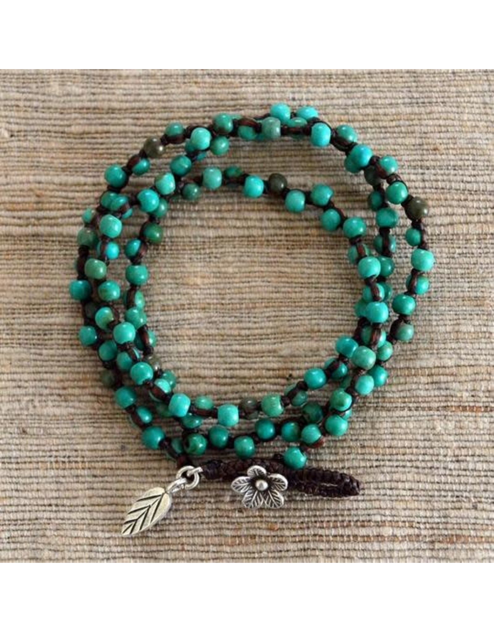 Trade roots Karen Hill Tribe, In the Garden Turquoise Bracelet
