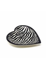 Trade roots Soapstone Heart Bowl, Zebra Pattern, 3.5"