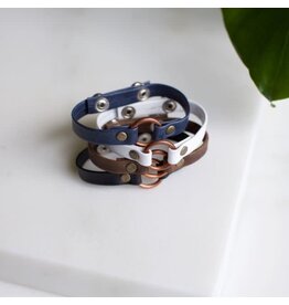 Trade roots Copper Bridle Leather Bracelet