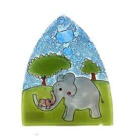 Trade roots Hand Blown Glass Night light Enchanted Elephants, Ecuador