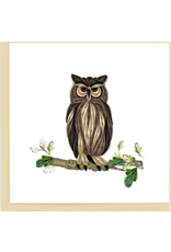 Trade roots Great Horned Owl Quilling Card, Vietnamm