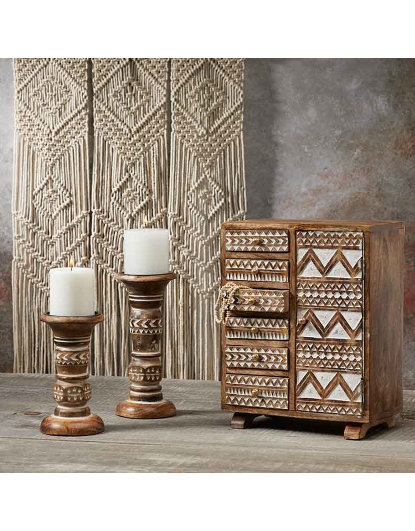 Trade roots Zig Zag Jewelry Chest, India