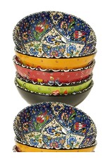 6" Hand Painted Relief  Ceramic Bowl, Turkey