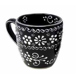 Trade roots Encantada Handmade Pottery Mug, Ink, 12 oz