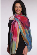 Trade roots Reena Wool Shawl Bright Colors/Floral,  India