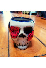 Trade roots Rose Sugar Skull Skeleton Mug, Guatemala