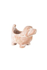 Trade roots Terracotta Dog Planter, Small, Bangladesh