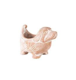 Trade roots Terracotta Dog Planter, Small, Bangladesh