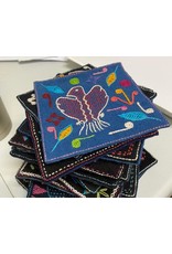 Trade roots Lanten Individual Embroidered Coasters, Laos