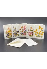 Mulberry Paper Note Cards w/ Dried Flowers, Vietnam