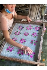 Trade roots Mulberry Paper Note Cards w/ Dried Flowers, INDIVIDUAL, Vietnam