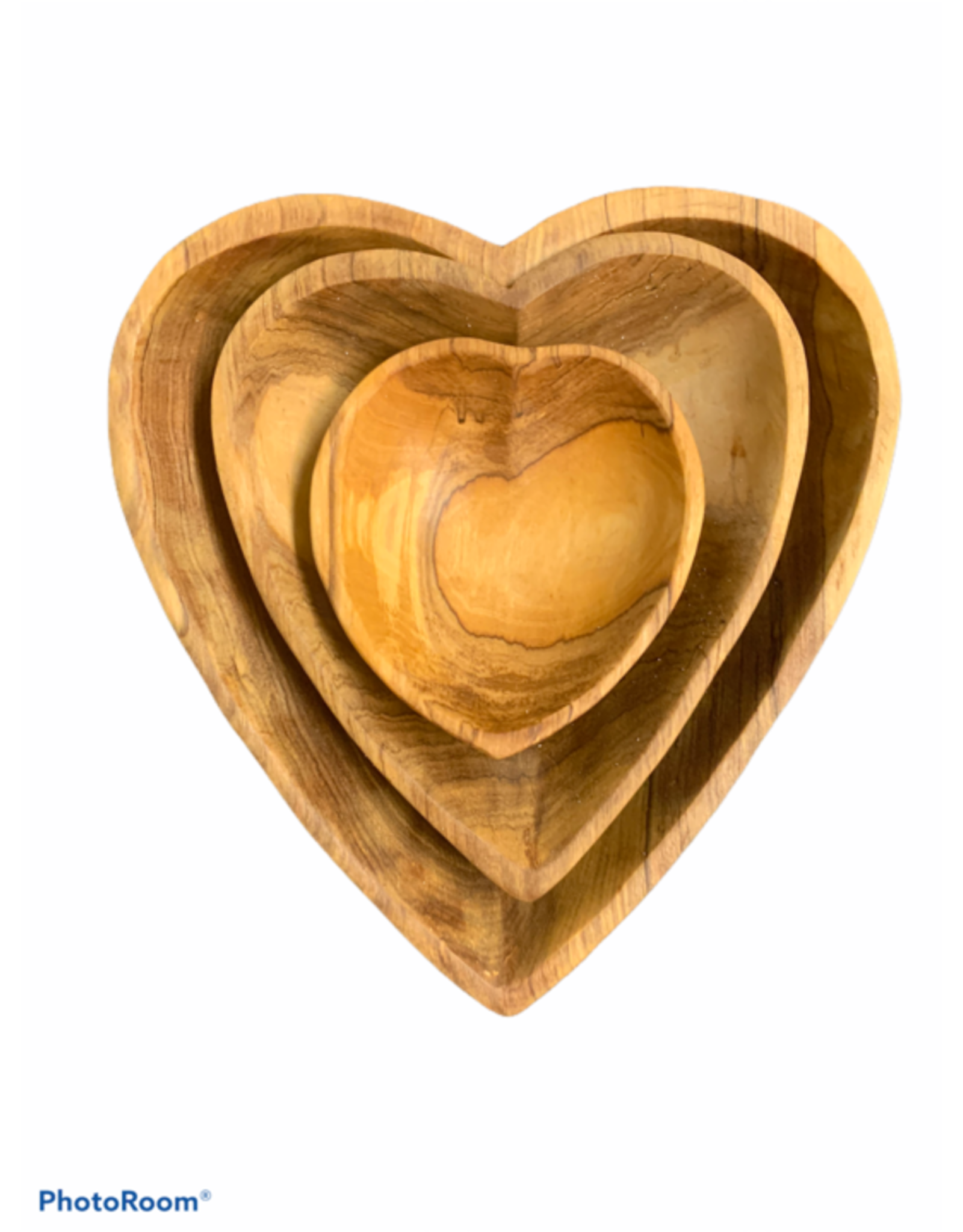 Trade roots Olive Wood Heart Shaped Bowls