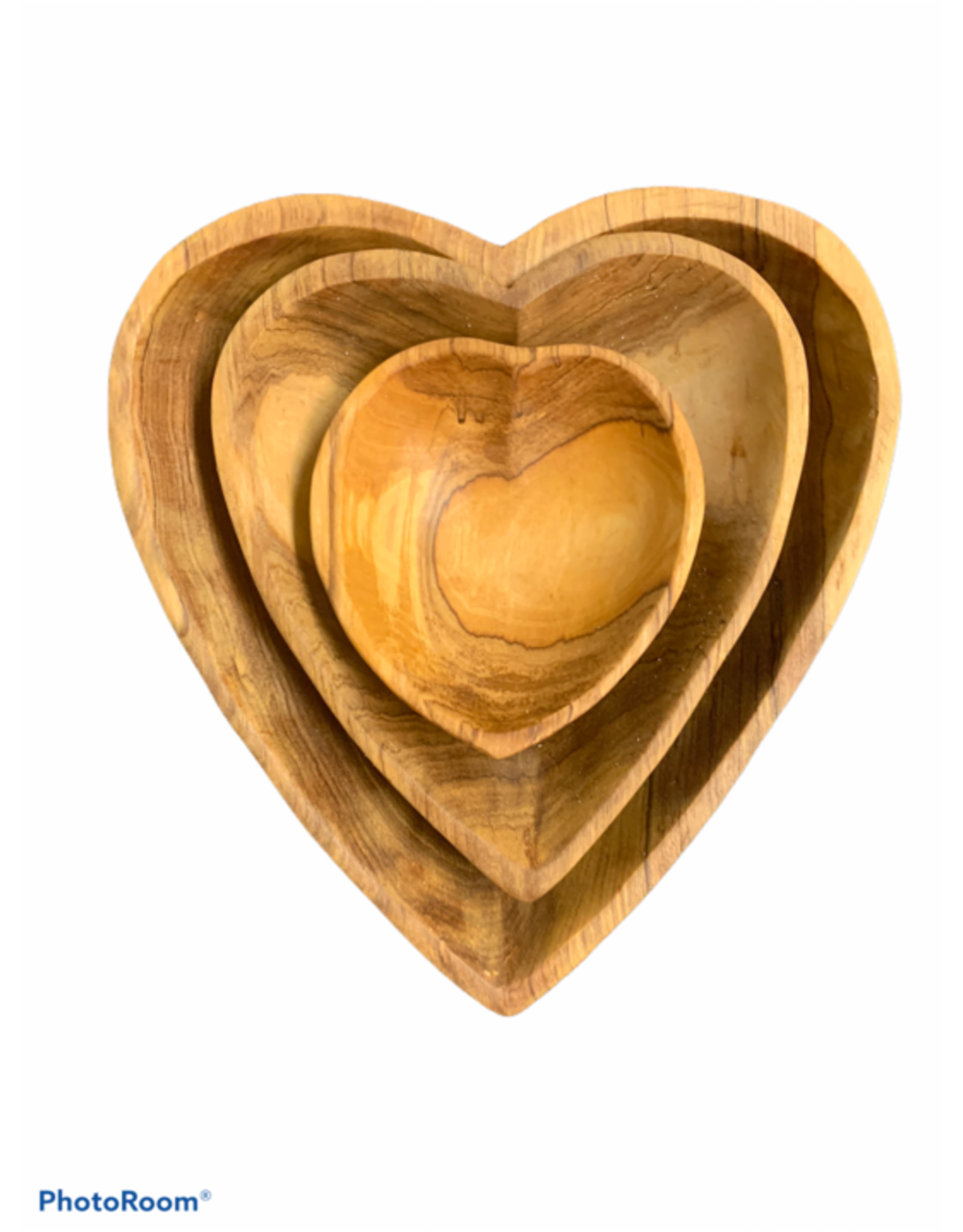 Trade roots Olive Wood Heart Shaped Bowls