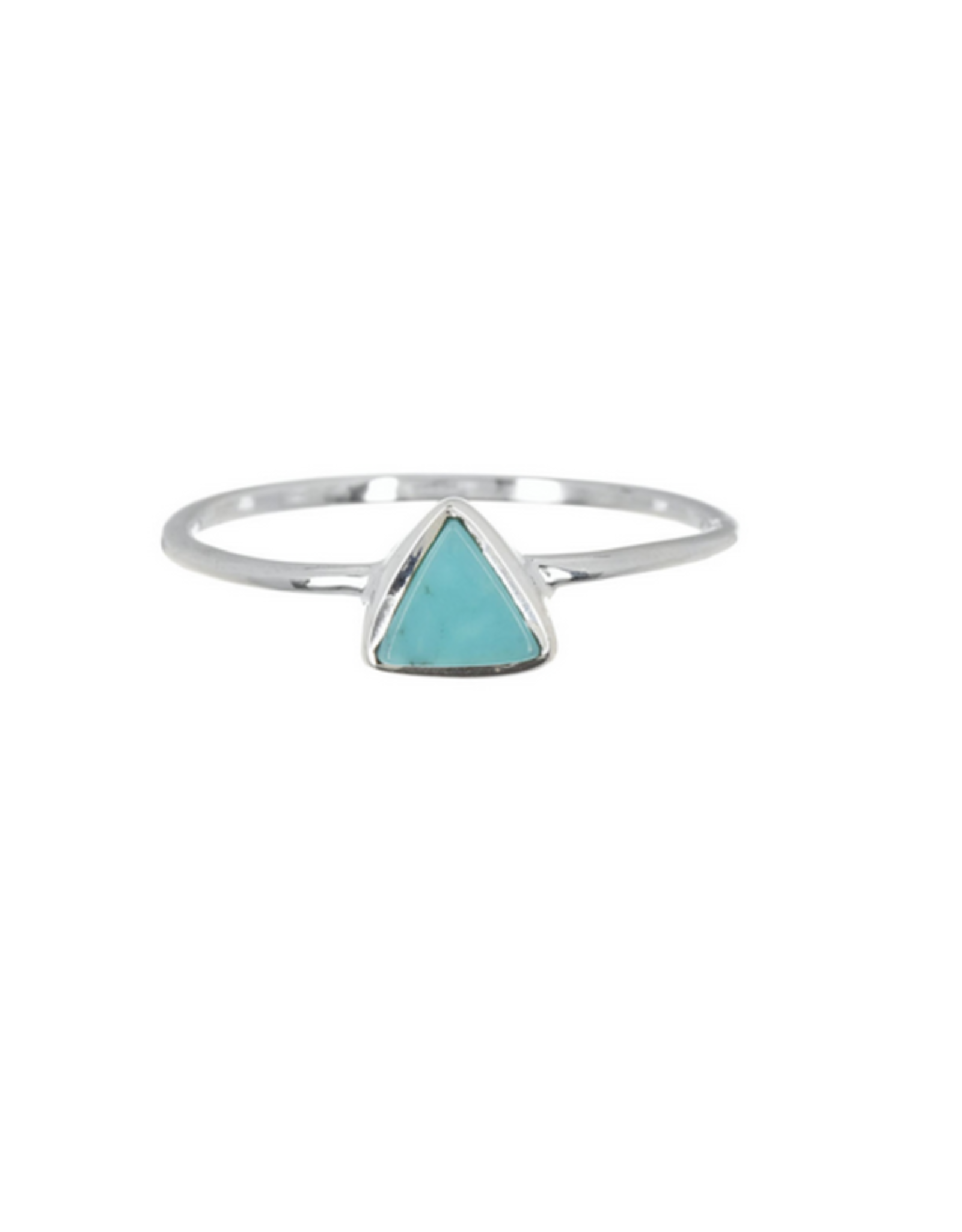 Pura Vida, Triangle Stone Sterling Ring, Turquoise