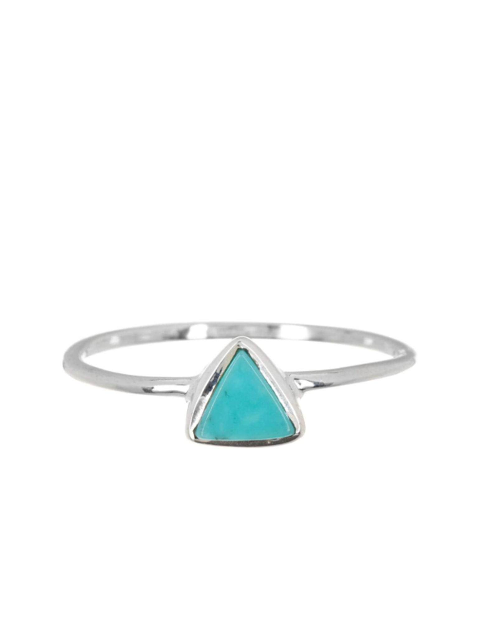 Trade roots Pura Vida, Triangle Stone Sterling Ring, Turquoise