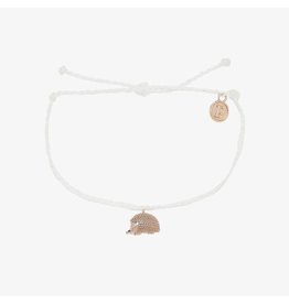 Trade roots Pura Vida, Rose Gold Hedgehog Bracelet,  White