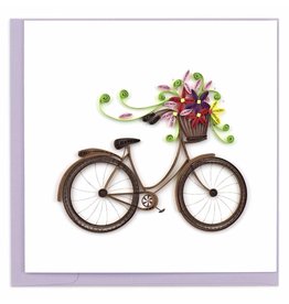 Trade roots Bicycle with Flower Basket  Quilling Card, Vietnam