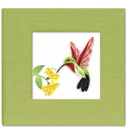 Trade roots Quilled Post It Notes Cover, Hummingbird, Vietnam