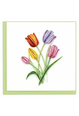 Trade roots Colorful Tulips Quilling Card, Vietnam