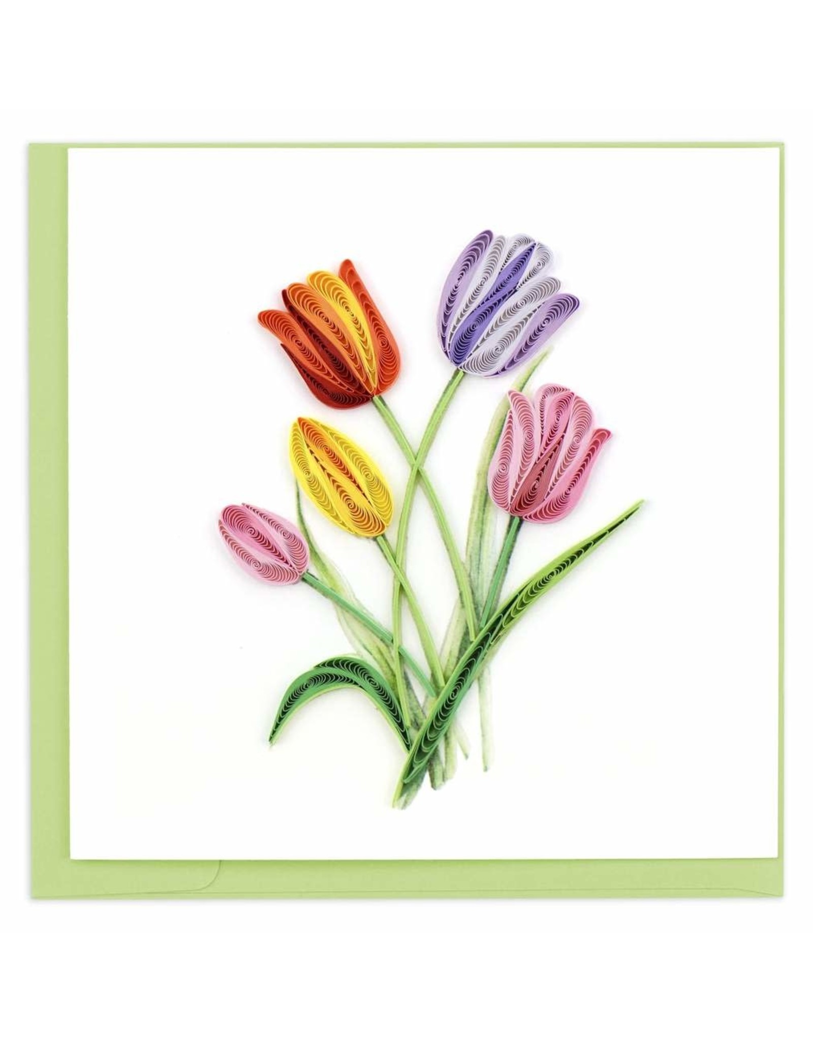 Trade roots Colorful Tulips Quilling Card, Vietnam