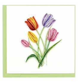 Trade roots Colorful Tulips Quilling Card, Vietnam