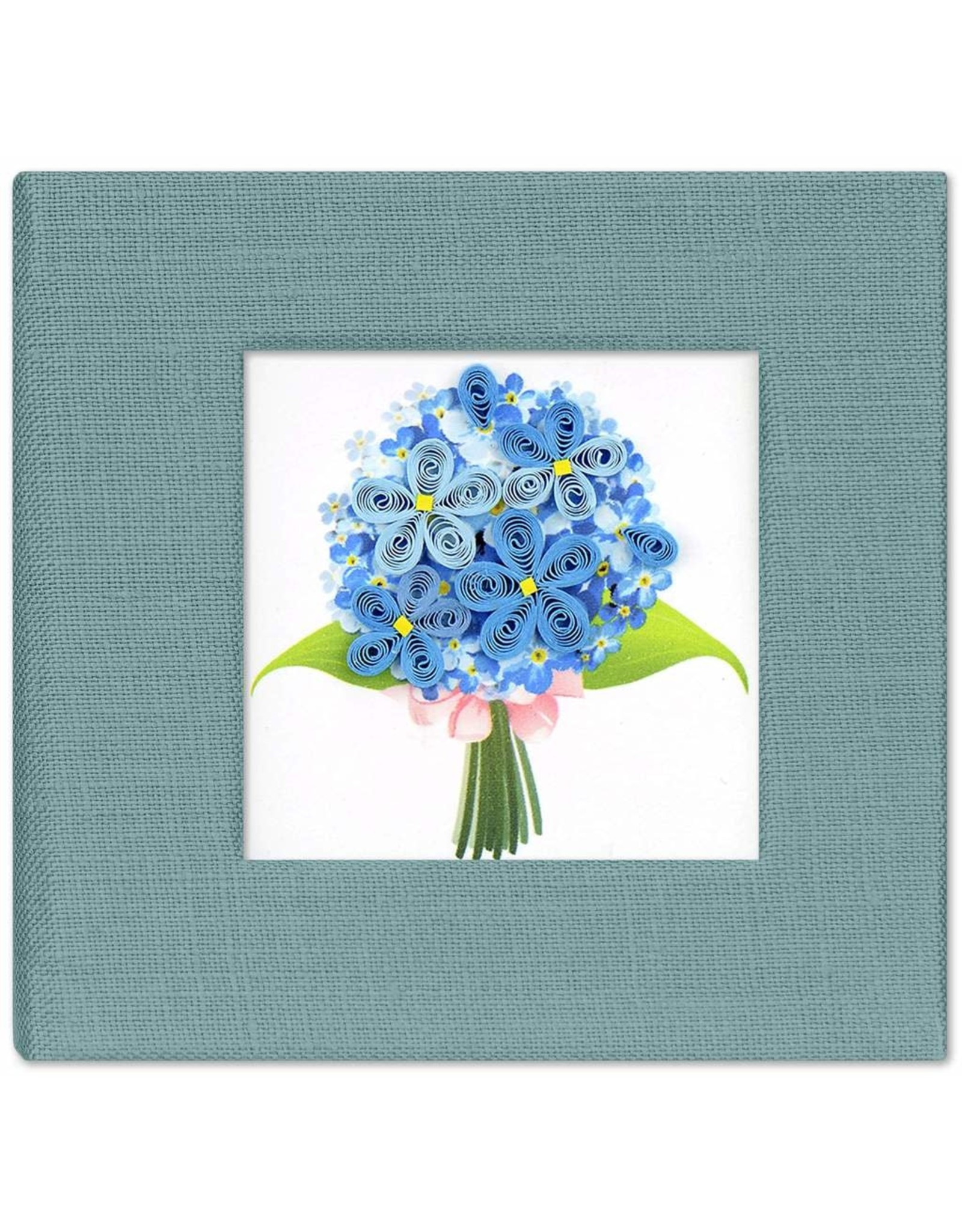 Trade roots Quilled  Post It Notes Cover, Blue Hydrangea, Vietnam