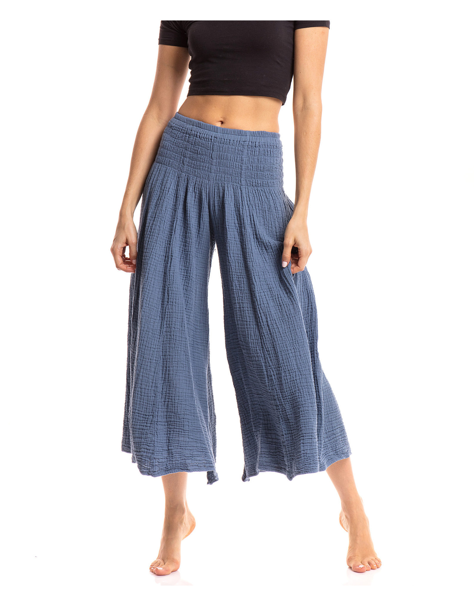 Trade roots Thai Cotton  Crinkled Cotton Pants, Denim, Thailand